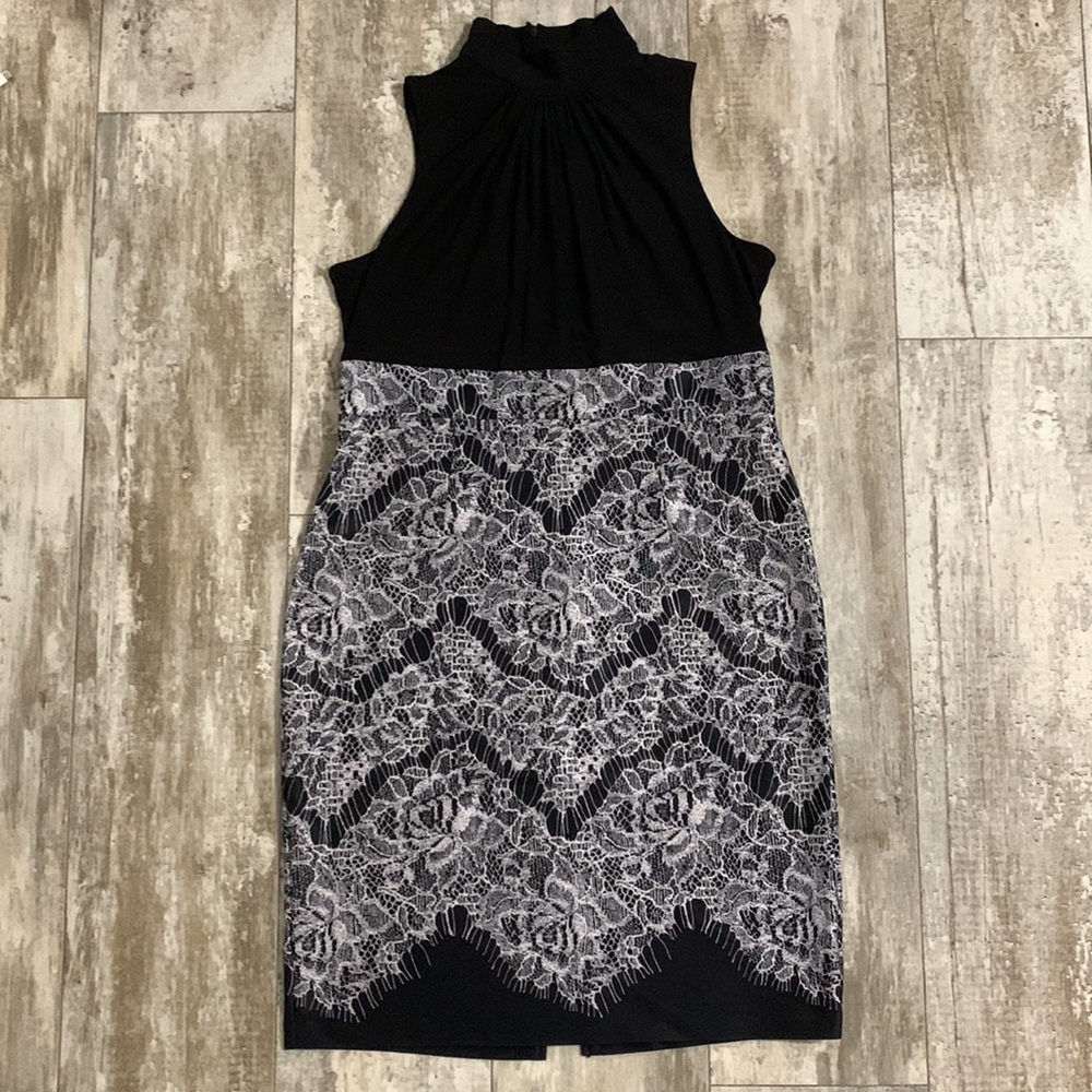 New York & Co faux lace sleeveless dress